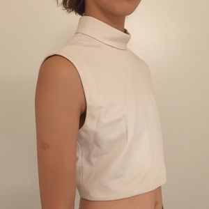 Tibi ivory crop top